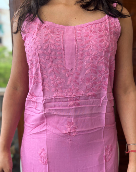 Short Chikankari Kurti