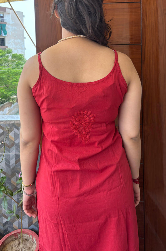 Long Chikankari Kurti