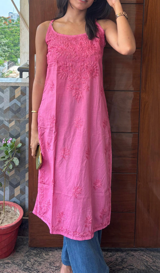 Long Chikankari Kurti