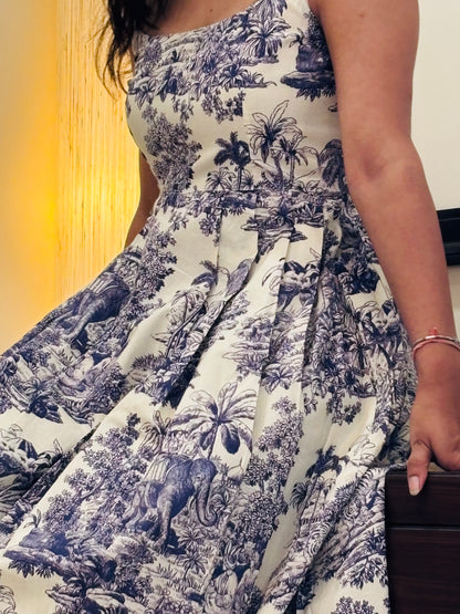 Cotton Maxi Dress with Pants