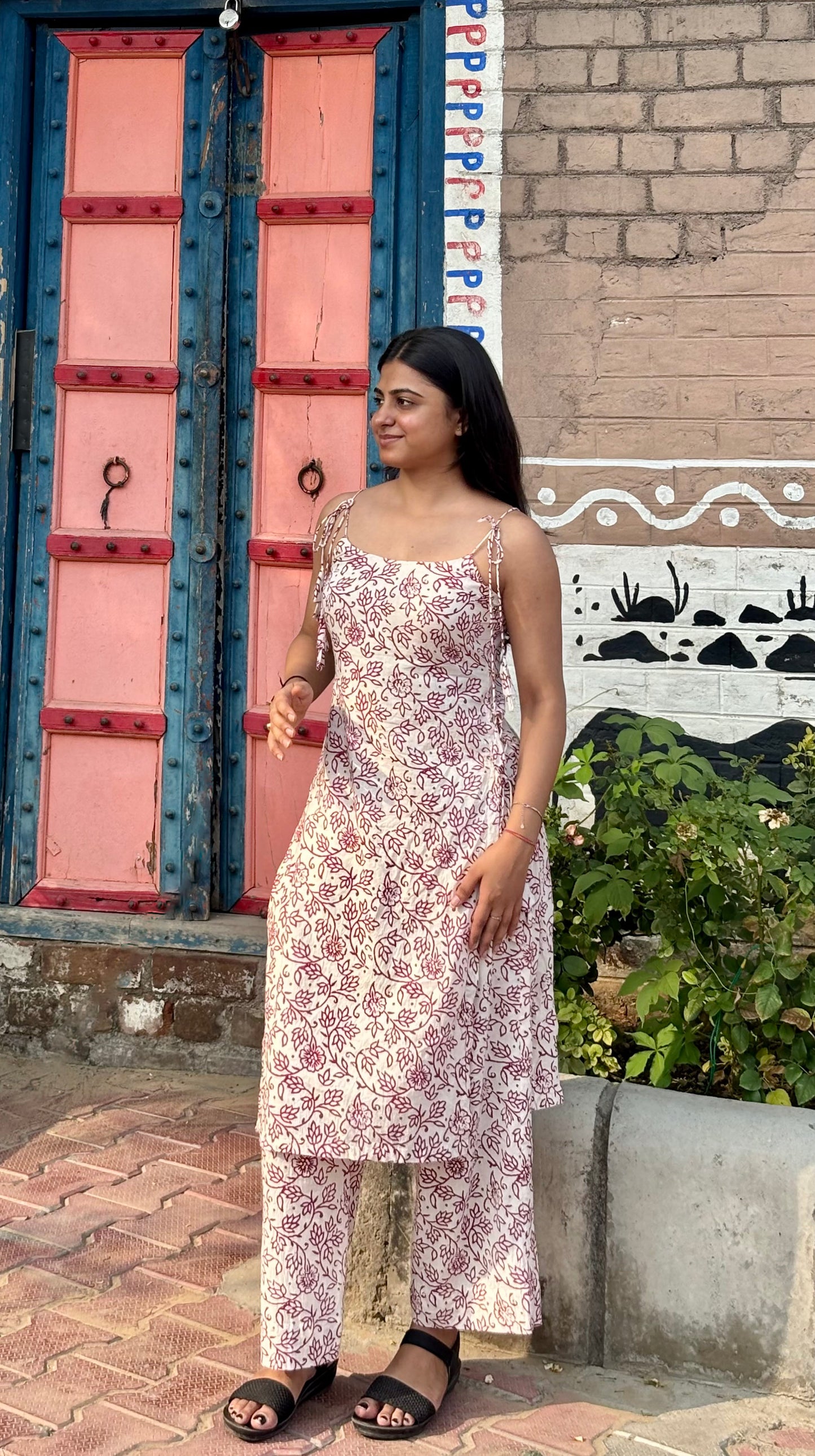 Tie-Knot Kurti with Plazzo