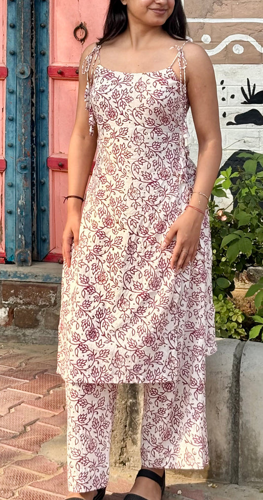 Tie-Knot Kurti with Plazzo